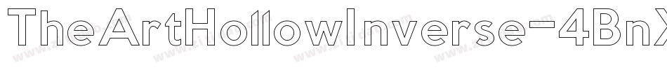 TheArtHollowInverse-4BnXY字体转换