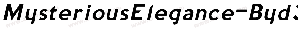 MysteriousElegance-Byd3字体转换