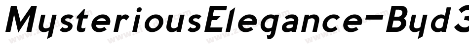 MysteriousElegance-Byd3字体转换