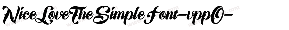 NiceLoveTheSimpleFont-vppO字体转换