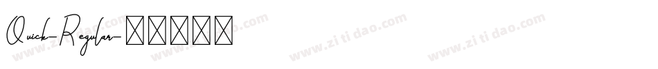 Quick-Regular字体转换