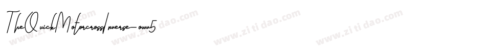 TheQuickMotorcrossInverse-owv5A字体转换