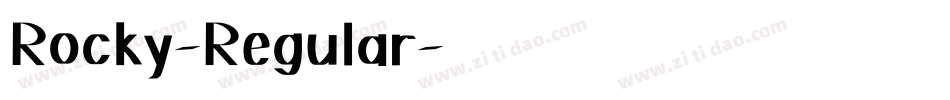 Rocky-Regular字体转换