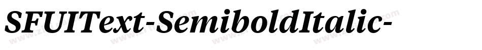 SFUIText-SemiboldItalic字体转换