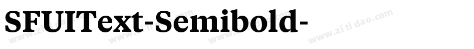 SFUIText-Semibold字体转换