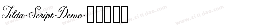 Tilda-Script-Demo字体转换