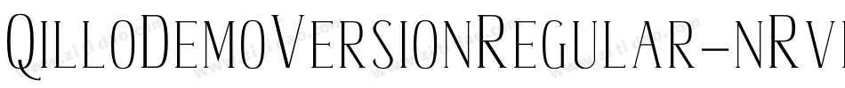 QilloDemoVersionRegular-nRve0字体转换