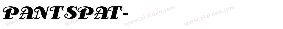 PANTSPAT字体转换