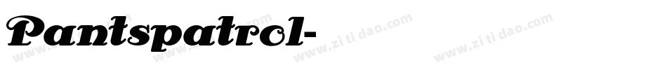 Pantspatrol字体转换
