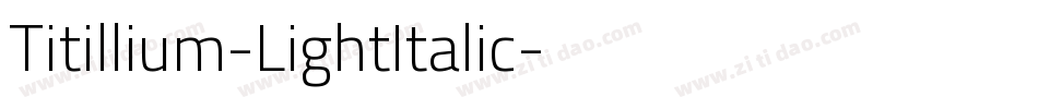 Titillium-LightItalic字体转换