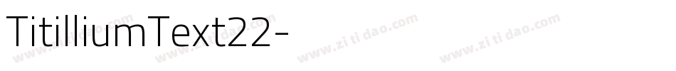 TitilliumText22字体转换