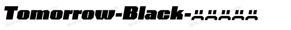Tomorrow-Black字体转换