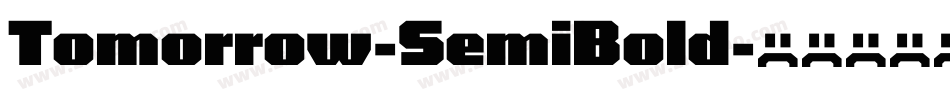 Tomorrow-SemiBold字体转换