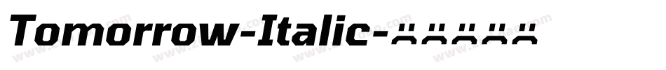 Tomorrow-Italic字体转换