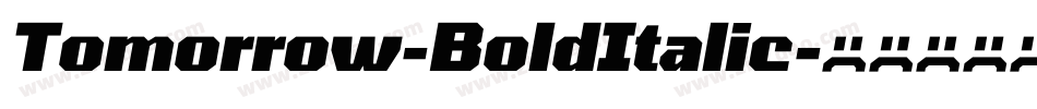 Tomorrow-BoldItalic字体转换