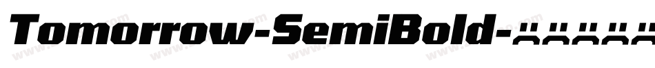 Tomorrow-SemiBold字体转换