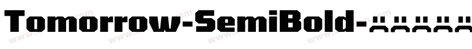 Tomorrow-SemiBold字体转换
