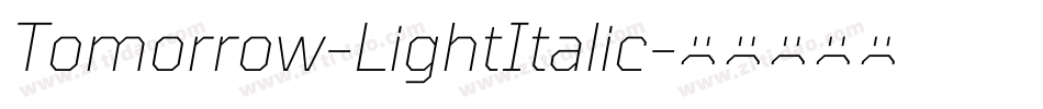Tomorrow-LightItalic字体转换