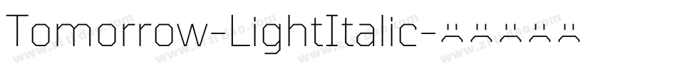 Tomorrow-LightItalic字体转换