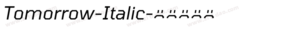 Tomorrow-Italic字体转换