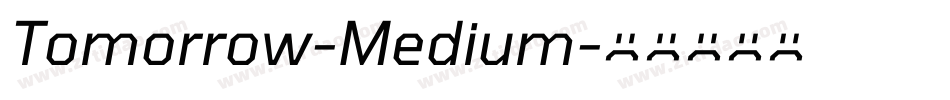Tomorrow-Medium字体转换