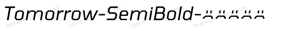 Tomorrow-SemiBold字体转换