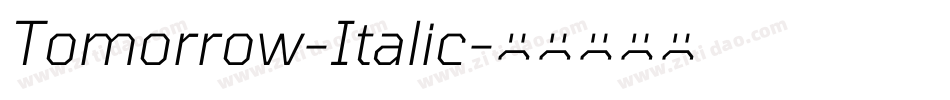 Tomorrow-Italic字体转换