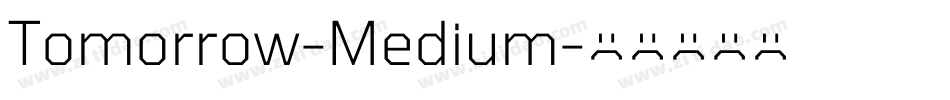 Tomorrow-Medium字体转换