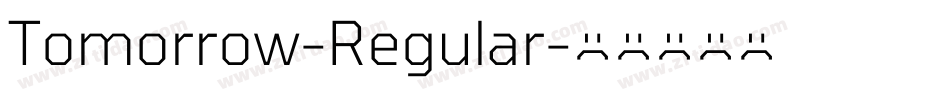 Tomorrow-Regular字体转换