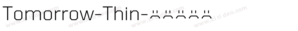 Tomorrow-Thin字体转换