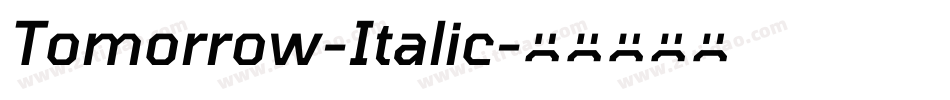 Tomorrow-Italic字体转换