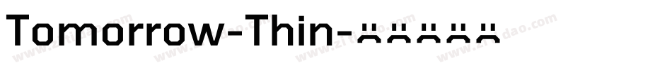 Tomorrow-Thin字体转换