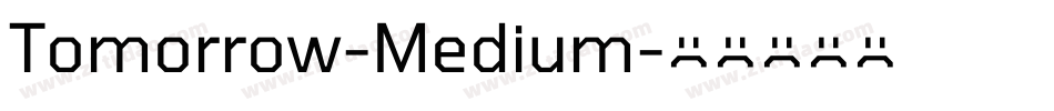 Tomorrow-Medium字体转换