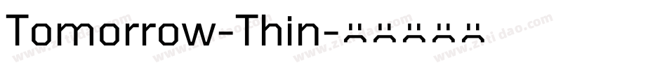 Tomorrow-Thin字体转换