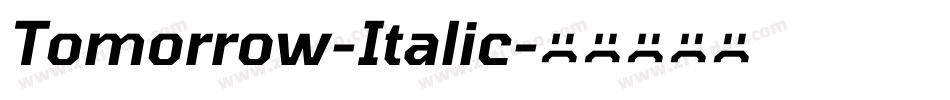 Tomorrow-Italic字体转换