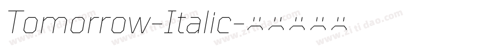 Tomorrow-Italic字体转换