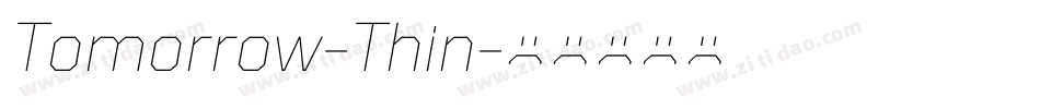 Tomorrow-Thin字体转换