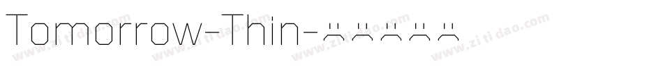 Tomorrow-Thin字体转换