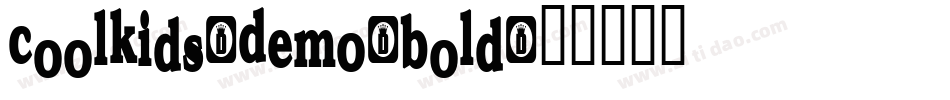 CoolKids-DEMO-Bold字体转换