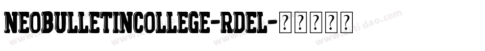 NeobulletinCollege-RdEl字体转换