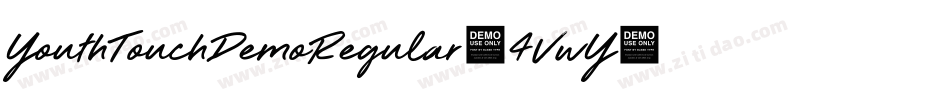 YouthTouchDemoRegular-4VwY字体转换