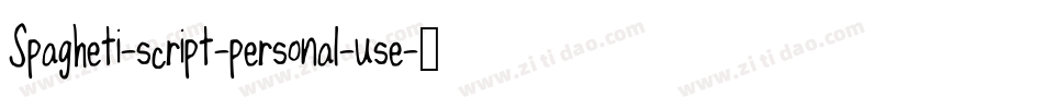 Spagheti-script-personal-use字体转换