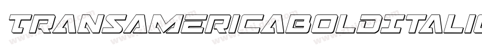 TransAmericaBoldItalic-KrYX字体转换