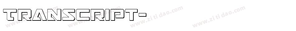 Transcript字体转换