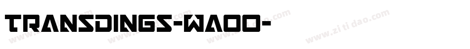 Transdings-WaoO字体转换