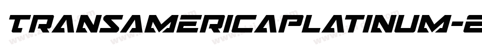 TransAmericaPlatinum-EnK9字体转换