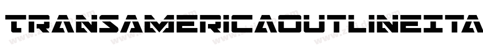 TransAmericaOutlineItalic-a30E字体转换