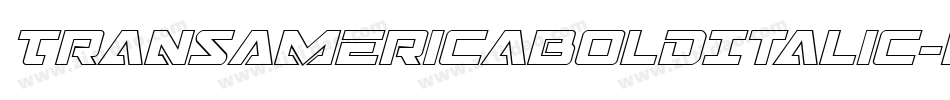 TransAmericaBoldItalic-KrYX字体转换