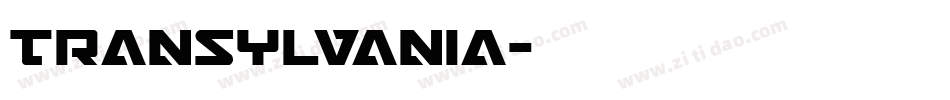 Transylvania字体转换