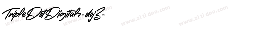 TripleDotDigital7-dojZ字体转换